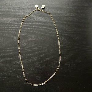 Zenzii Margot Paperclip Link Long Necklace.